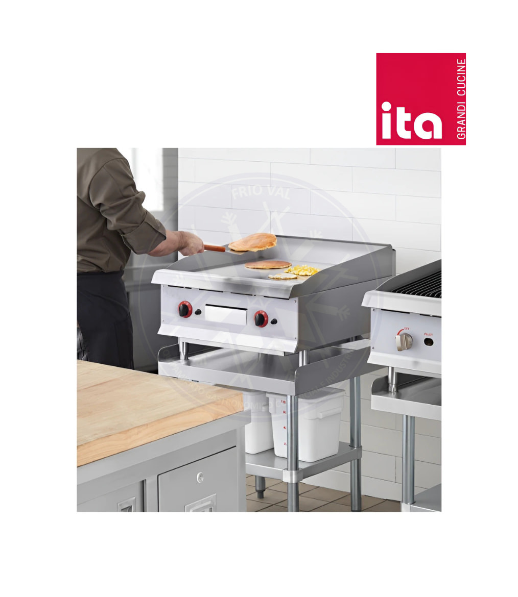 Churrasquera Lisa a Gas 50x35 cm Sobremesa Ita - Imagen 3