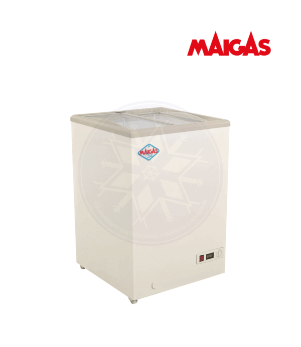Congelador 100 lt Dual Tapa Vidrio Maigas