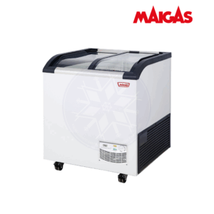 Congelador 163 lt Dual Tapa Vidrio Curvo Maigas