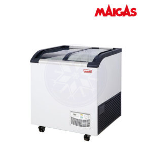 Congelador 163 lt Dual Tapa Vidrio Curvo Maigas