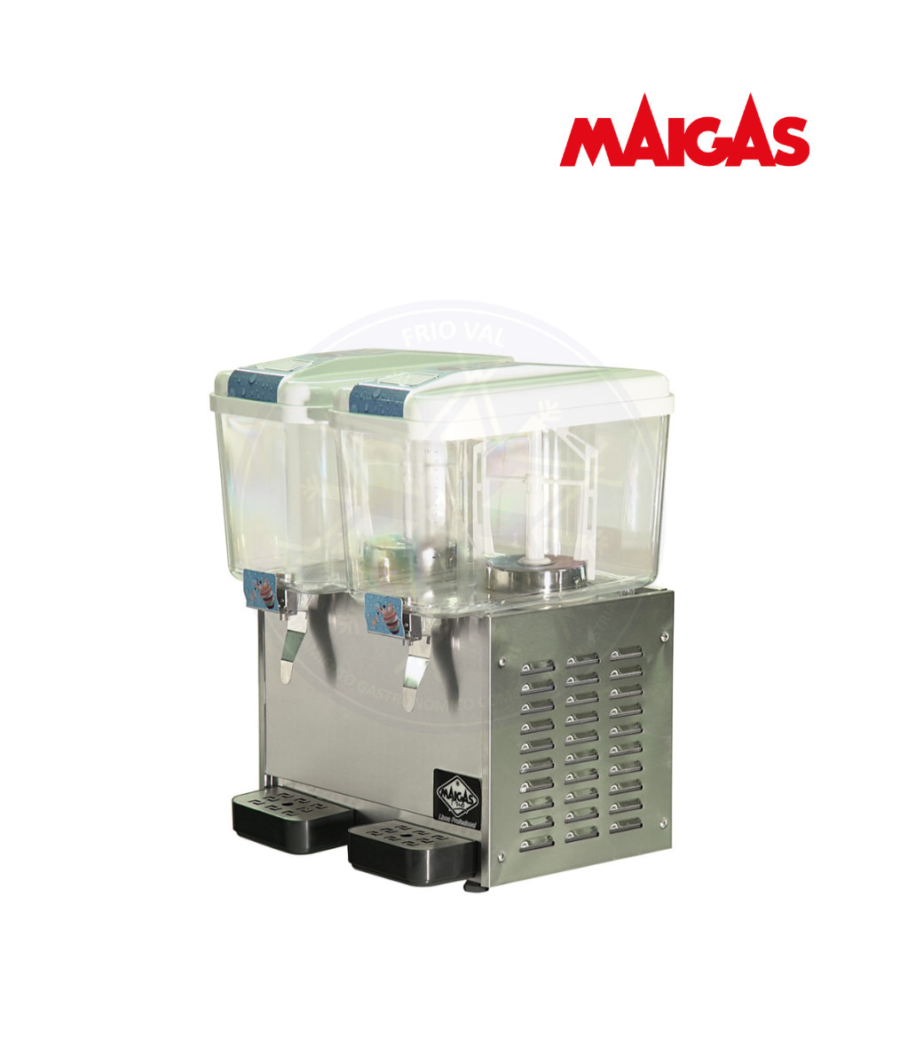 Dispensadora de Jugos 2 Depósitos de 18 lt Maigas