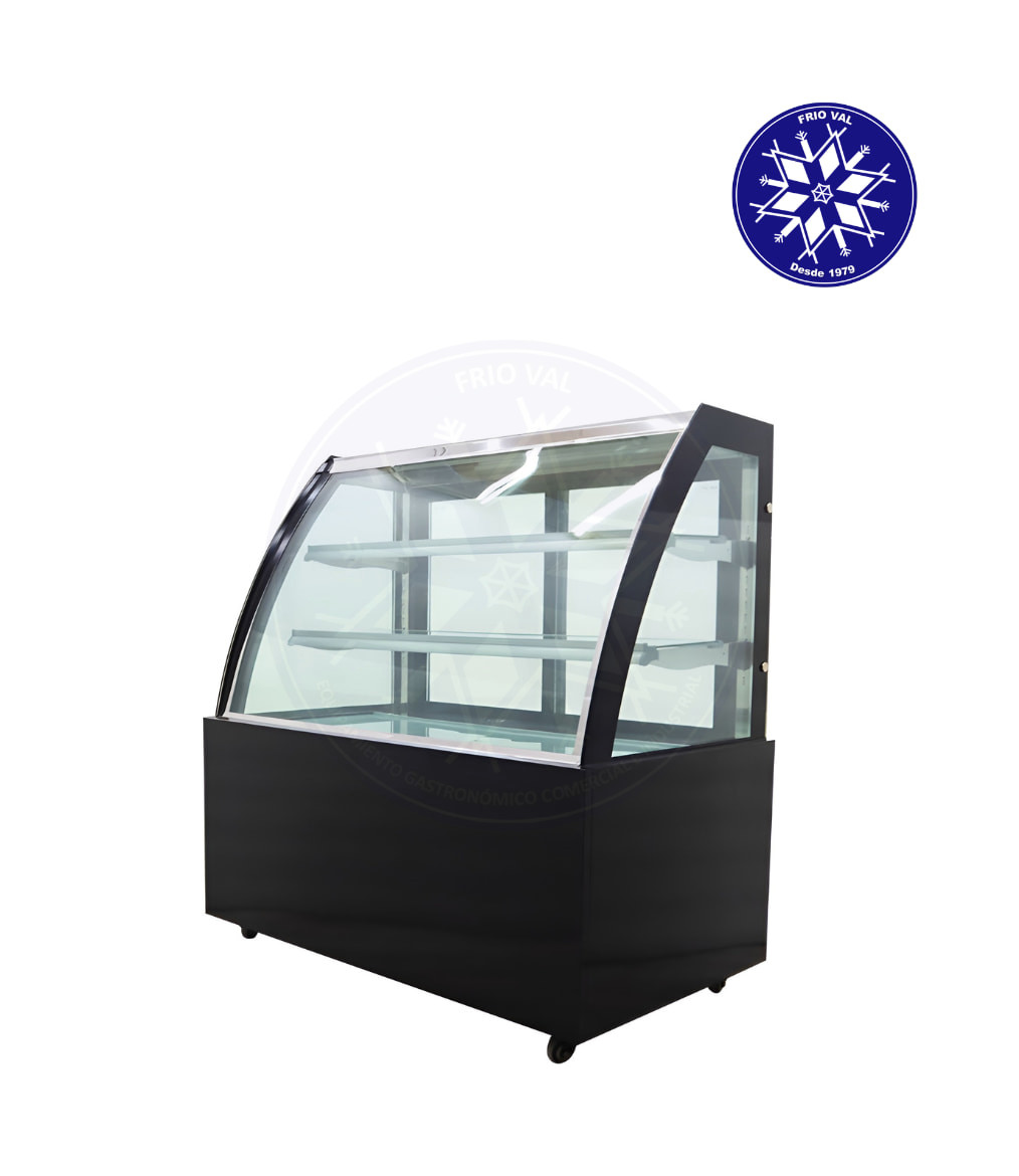 Vitrina Pastelera 1.2 mt Vidrio Curvo Frioval - Imagen 2