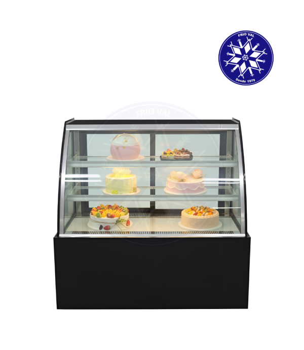 Vitrina Pastelera 1.2 mt Vidrio Curvo Frioval - Imagen 3