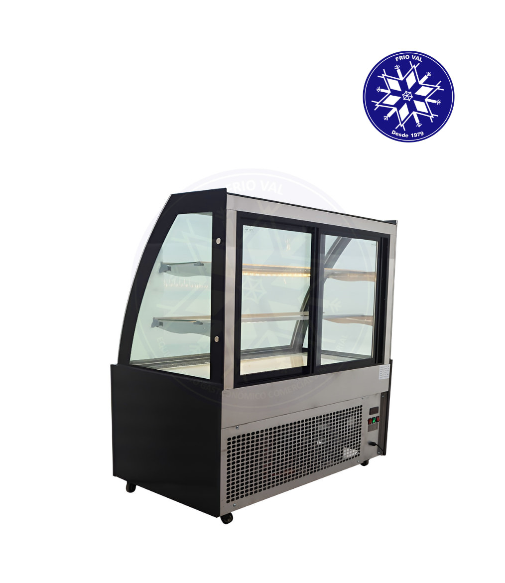 Vitrina Pastelera 1.2 mt Vidrio Curvo Frioval - Imagen 3