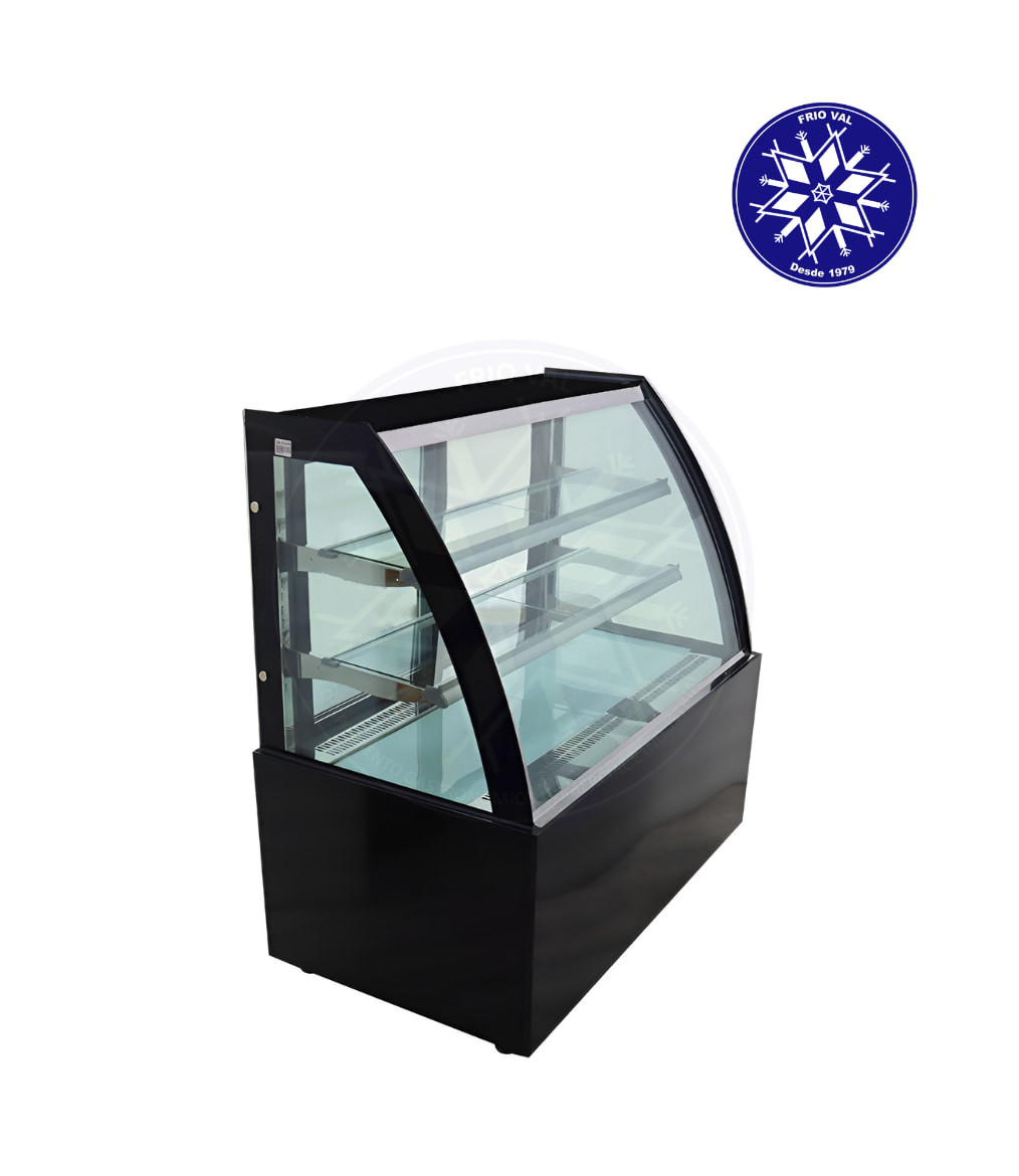 Vitrina Pastelera 1.2 mt Vidrio Curvo Frioval
