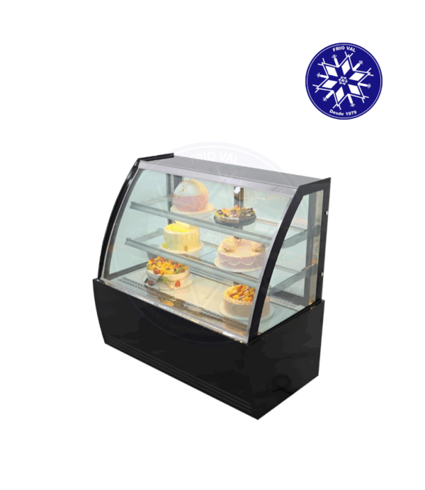 Vitrina Pastelera 1.2 mt Vidrio Curvo Frioval - Imagen 2