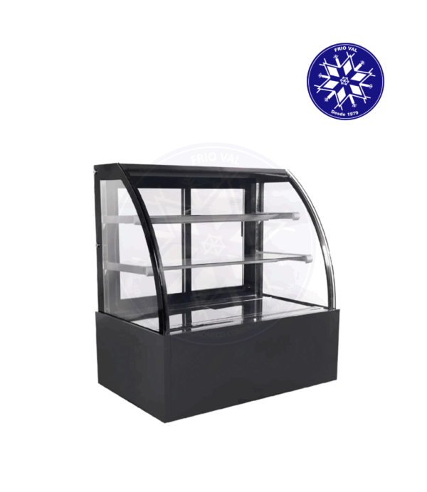 Vitrina Pastelera 1.2 mt Vidrio Curvo Frioval