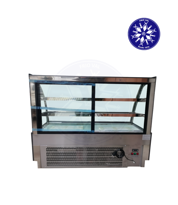 Vitrina Pastelera 1.5 mt Vidrio Curvo Frioval - Imagen 3