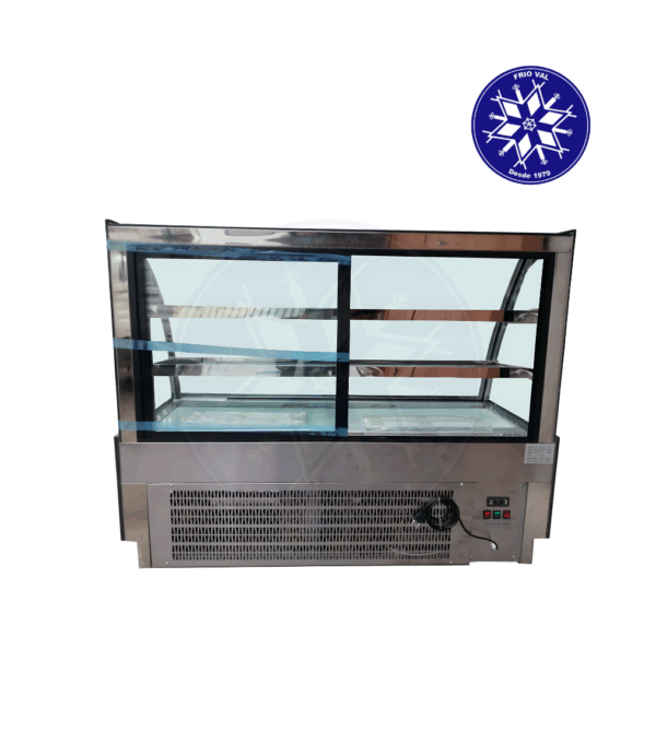 Vitrina Pastelera 1.5 mt Vidrio Curvo Frioval - Imagen 3