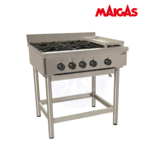 Anafe 4 Platos con Churrasquera Maigas