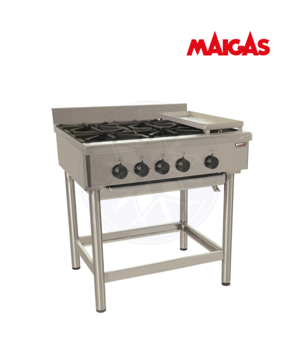 Anafe 4 Platos con Churrasquera Maigas