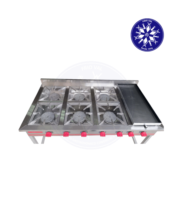 Anafe 6 Platos con Churrasquera Frioval - Imagen 2