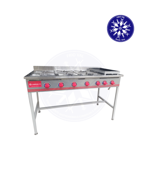 Anafe 6 Platos con Churrasquera Frioval - Imagen 3