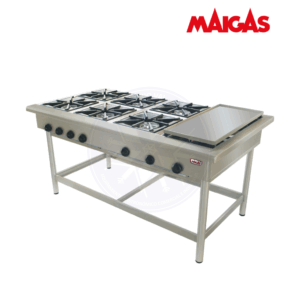Anafe 6 Platos con Churrasquera Maigas