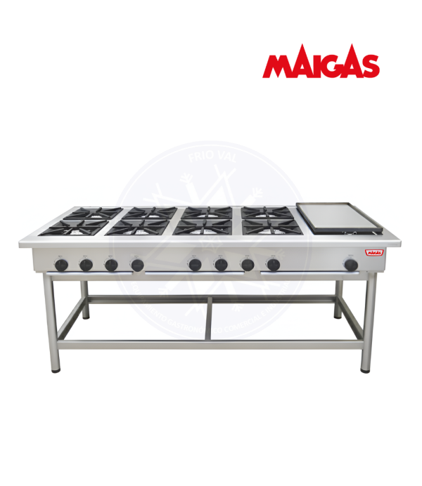 Anafe 8 Platos con Churrasquera Maigas - Imagen 3