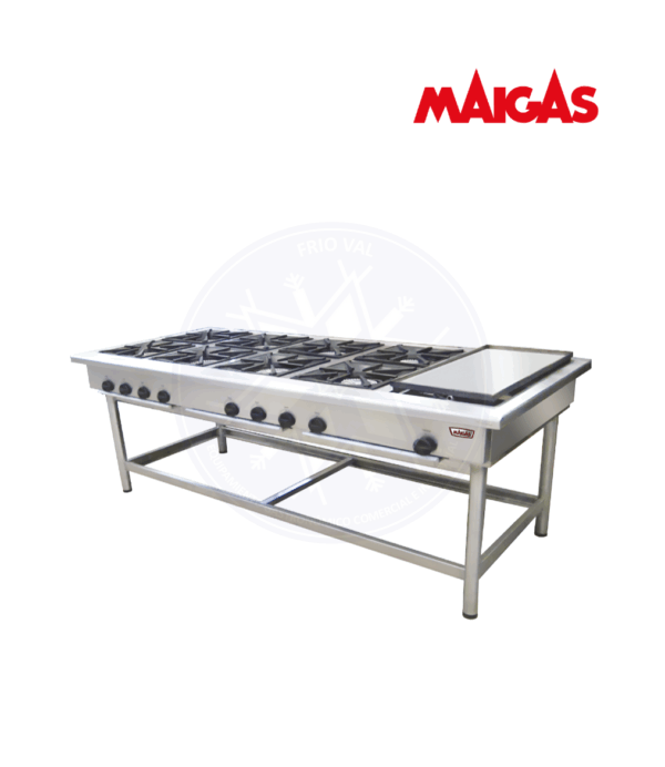 Anafe 8 Platos con Churrasquera Maigas
