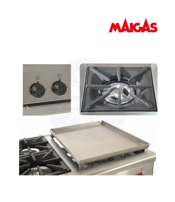 Anafe 8 Platos con Churrasquera Maigas - Imagen 2