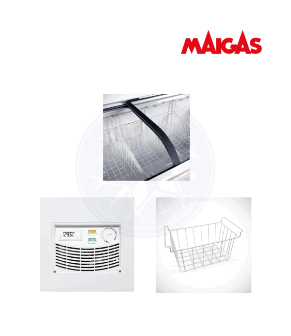 Congelador 377 lt Dual Tapa Vidrio Curvo Maigas - Imagen 2