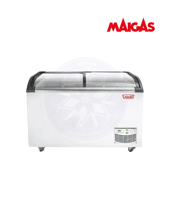 Congelador 377 lt Dual Tapa Vidrio Curvo Maigas - Imagen 3