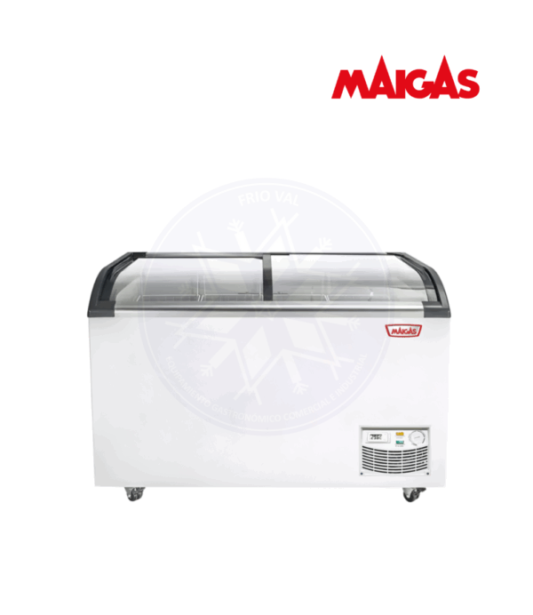 Congelador 377 lt Dual Tapa Vidrio Curvo Maigas - Imagen 3