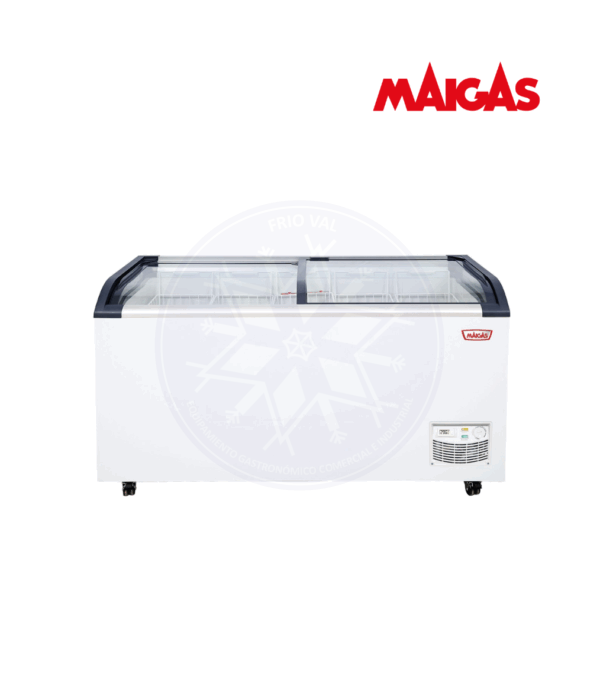 Congelador 470 lt Dual Tapa Vidrio Curvo Maigas - Imagen 3