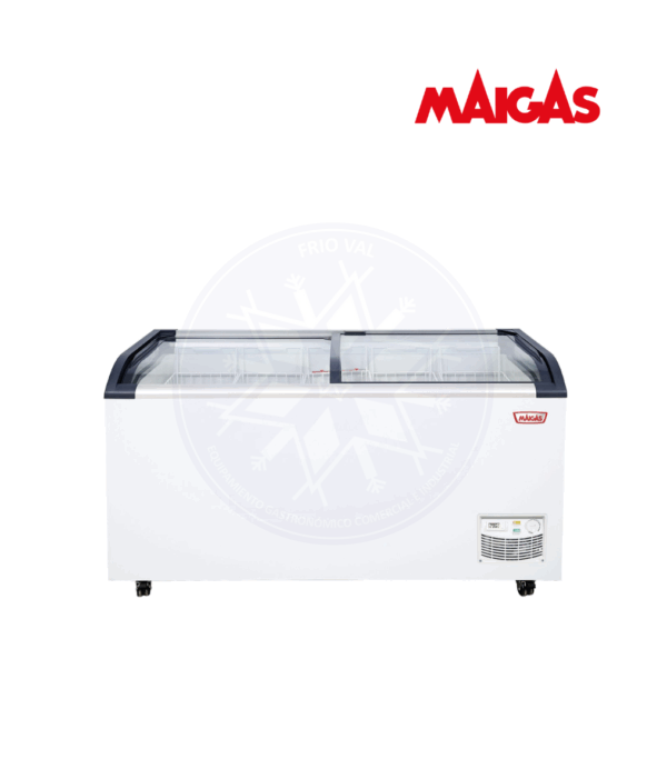 Congelador 470 lt Dual Tapa Vidrio Curvo Maigas - Imagen 2