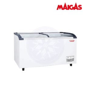 Congelador 470 lt Dual Tapa Vidrio Curvo Maigas