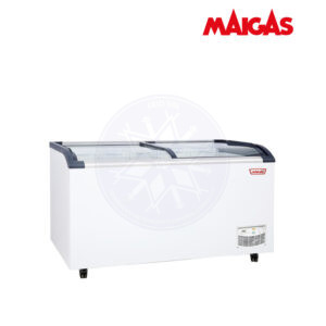 Congelador 470 lt Dual Tapa Vidrio Curvo Maigas