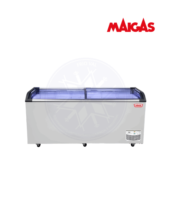 Congelador 562 lt Dual Tapa Vidrio Curvo Maigas - Imagen 2