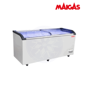 Congelador 562 lt Dual Tapa Vidrio Curvo Maigas