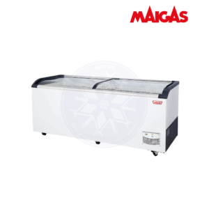 Congelador 654 lt Dual Tapa Vidrio Curvo Maigas