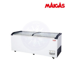 Congelador 654 lt Dual Tapa Vidrio Curvo Maigas