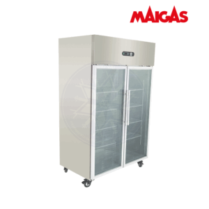 Congelador 1000 lt Vertical 2 Puertas de Vidrio Maigas