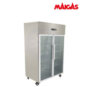 Congelador 1000 lt Vertical 2 Puertas de Vidrio Maigas