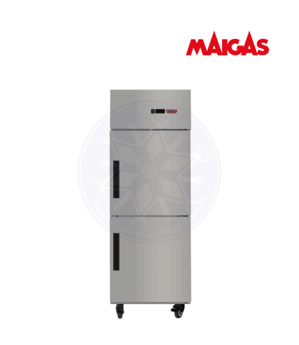 Congelador 500 lt Vertical 2 Puertas de Acero Maigas - Imagen 3