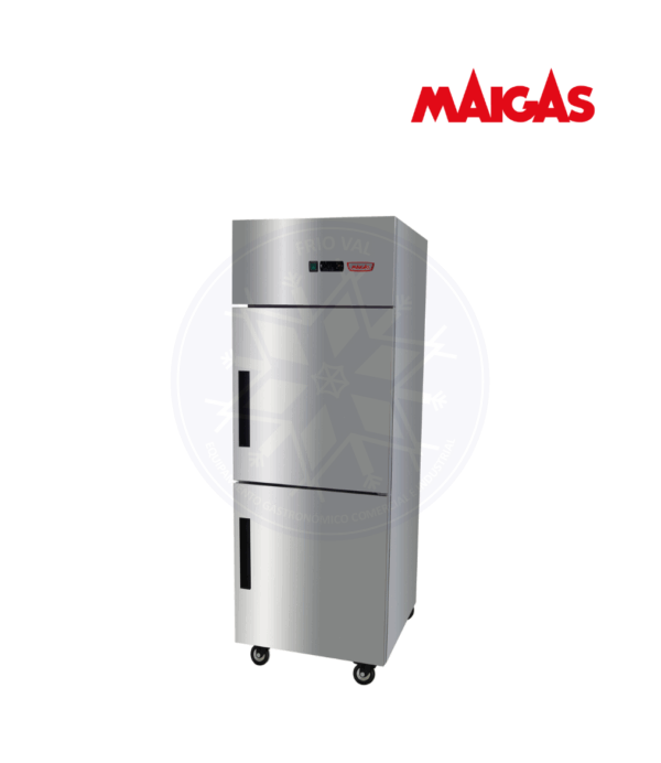 Congelador 500 lt Vertical 2 Puertas de Acero Maigas