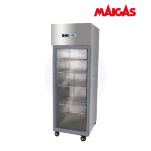 Congelador 500 lt Vertical 1 Puerta de Vidrio Maigas