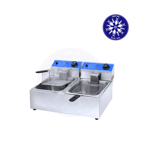 Freidora Eléctrica 2 Depósitos 5.5 lt Sobremesa Frioval
