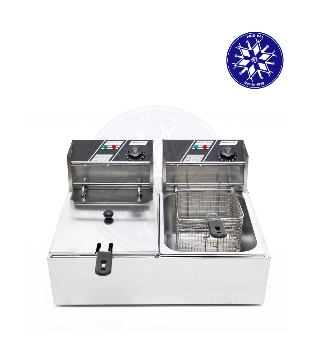 Freidora Eléctrica 2 Depósitos 5.5 lt Sobremesa Frioval - Imagen 2