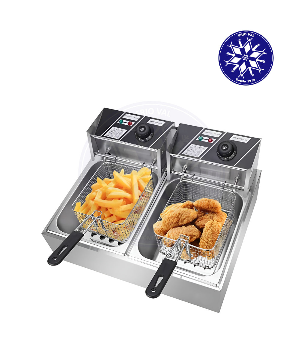 Freidora Eléctrica 2 Depósitos 5.5 lt Sobremesa Frioval - Imagen 4