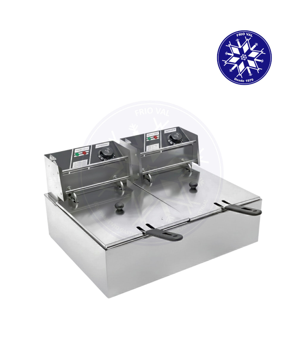 Freidora Eléctrica 2 Depósitos 5.5 lt Sobremesa Frioval