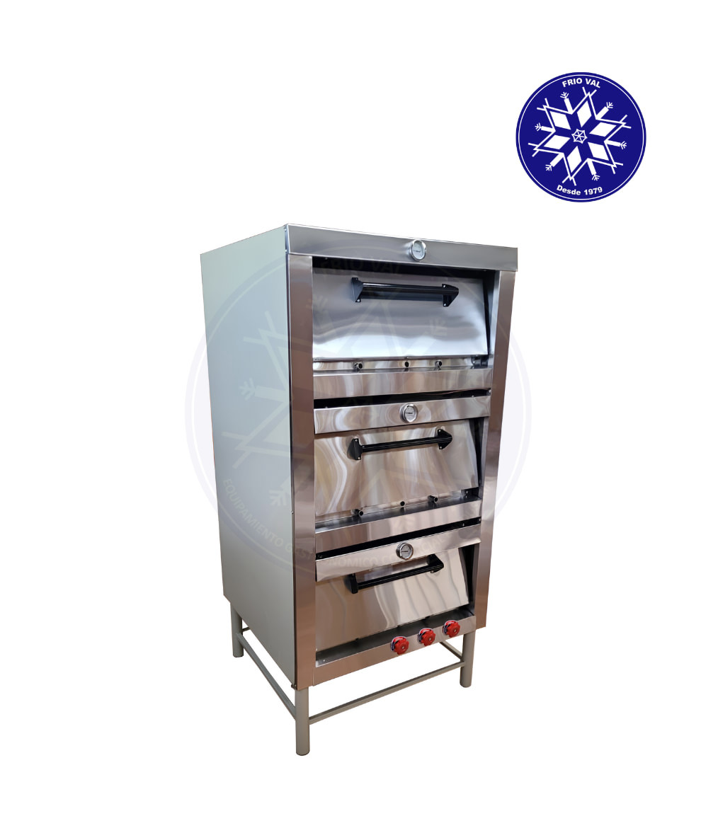 Horno a Gas 65x65 3 Cámaras Frioval