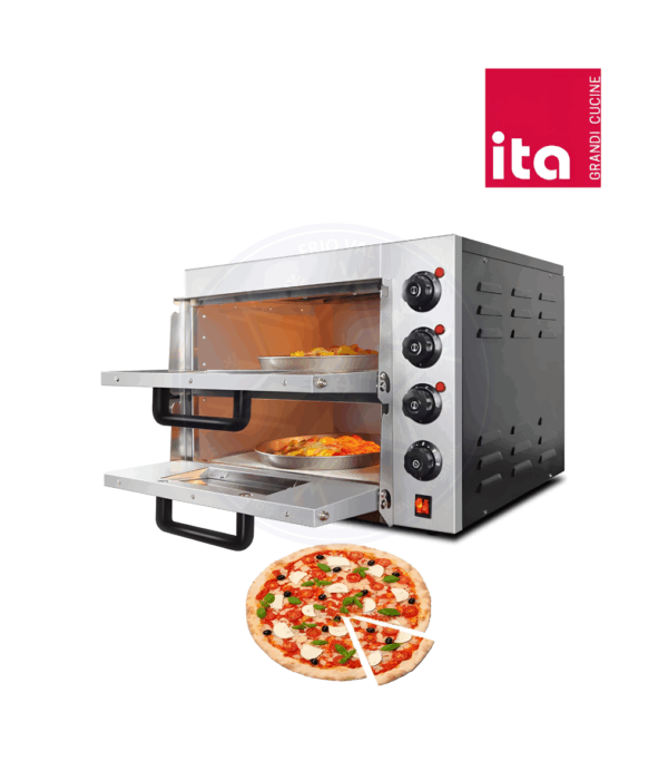 Horno para Pizza 2 Cámaras Sobremesa Ita - Imagen 3