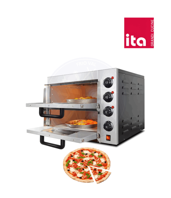 Horno para Pizza 2 Cámaras Sobremesa Ita - Imagen 3