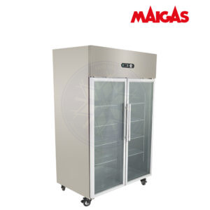 Refrigerador Industrial 1000 lt 2 Puertas de Vidrio Maigas