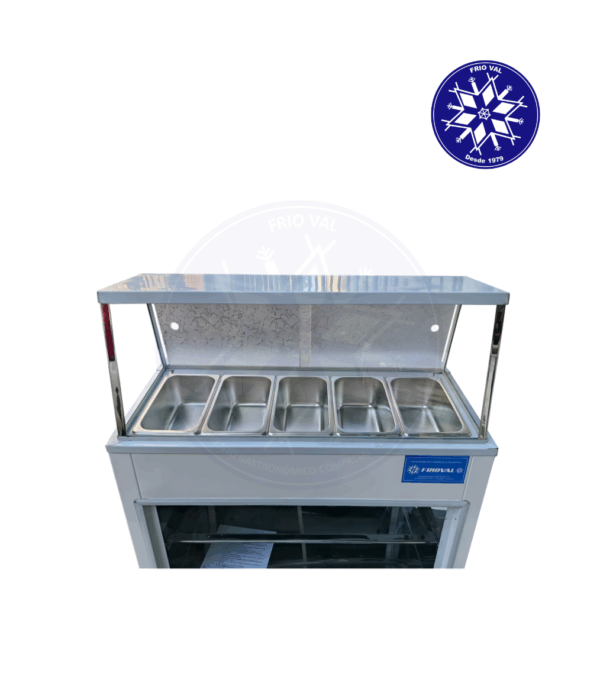 Salsera Refrigerada 5 Depósitos con Vitrina Frioval - Imagen 2