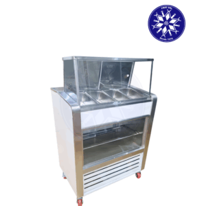 Salsera Refrigerada 4 Depósitos con Vitrina Frioval