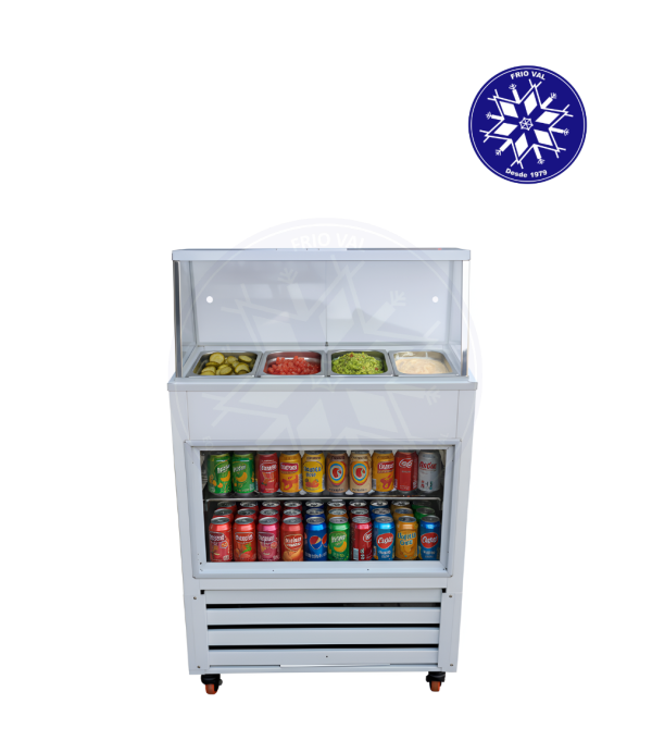 Salsera Refrigerada 4 Depósitos con Vitrina Frioval - Imagen 3