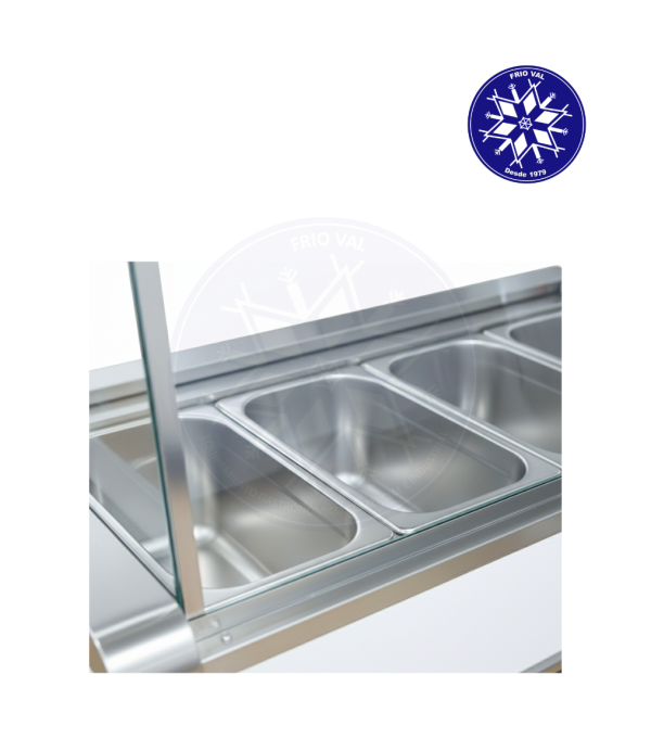Salsera Refrigerada 4 Depósitos con Vitrina Frioval - Imagen 2