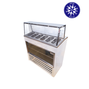 Salsera Refrigerada 6 Depósitos con Vitrina Frioval